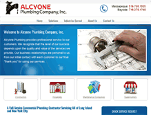 Tablet Screenshot of alcyoneplumbing.com